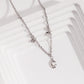 Crescent Moon Charms Sterling Silver Necklace