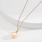 18K Gold Inlaid Natural Pearl Longevity Necklace