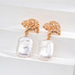 S925 Silver Vintage Natural Pearl Earrings